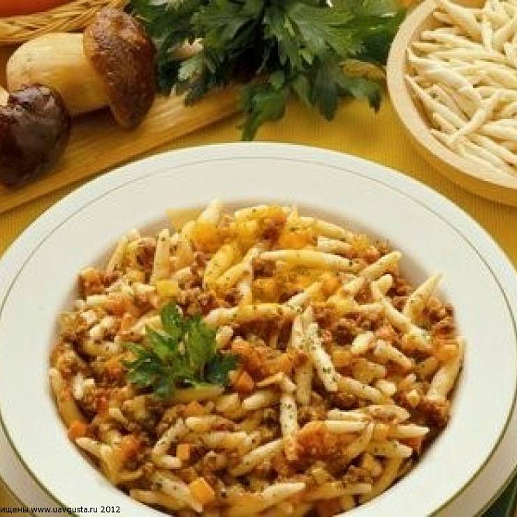 Гарганелли с соусом Рагу из мяса ягненка